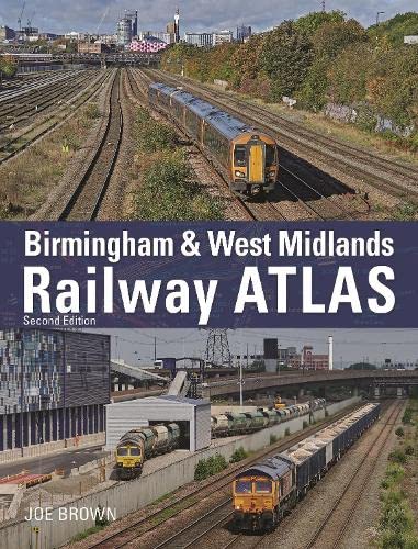 Railway atlas cover with train image, Birmingham & West Midlands region.