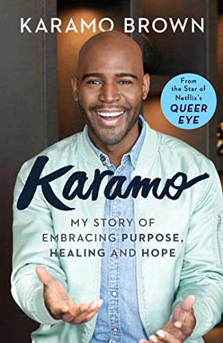 Book cover featuring Karamo Brown smiling, with title "Karamo" in script.
