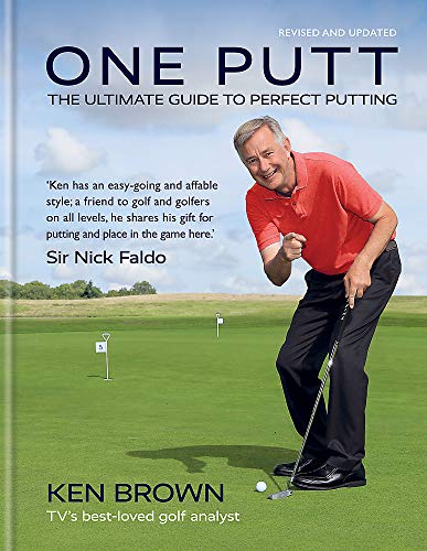 Book cover: "One Putt" with golfer Ken Brown demonstrating a putting stance.