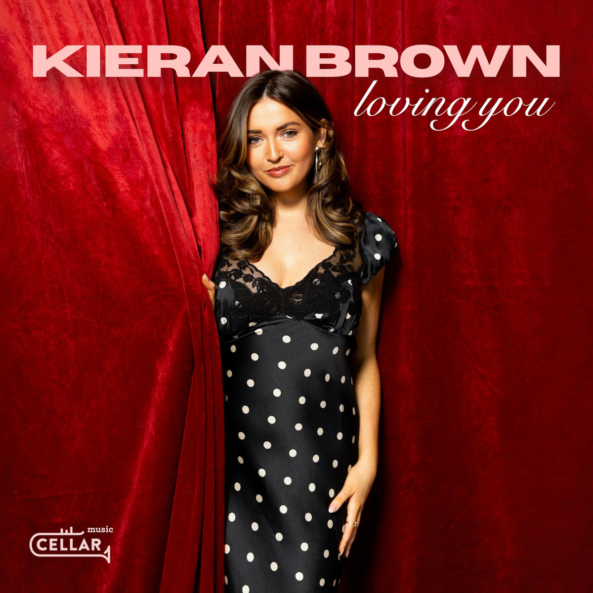 CD cover for Kieran Brown’s “Loving You” featuring a woman in polka dots.