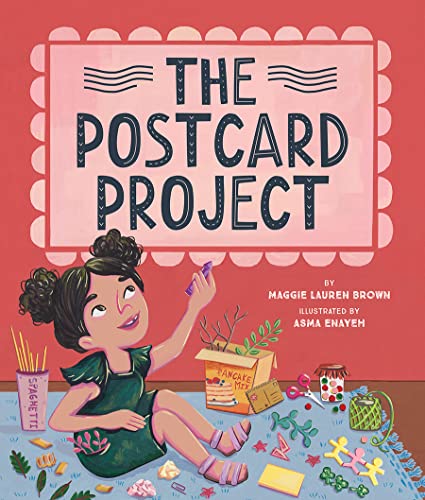 Book cover: girl crafting with colorful paper and art supplies.