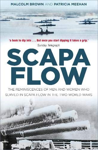 Book cover for “Scapa Flow” featuring warships and historical text.