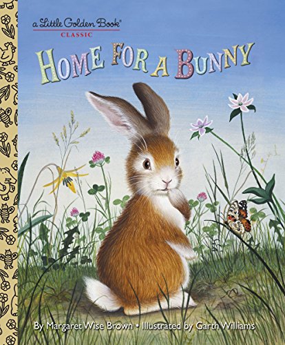 Cover of "Home for a Bunny" Little Golden Book, featuring a brown bunny.