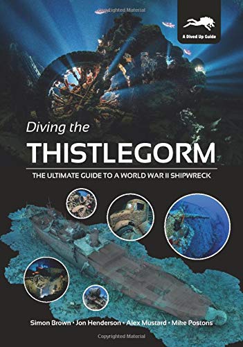 Book cover featuring a sunken World War II shipwreck and divers.