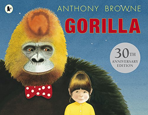 Book cover: gorilla with red bow tie and small girl.