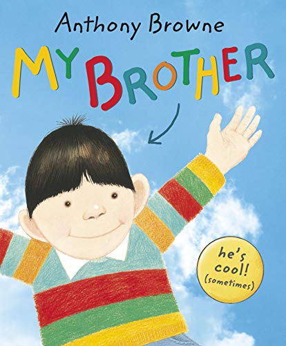 Book cover: a young boy with raised arm against a blue sky.