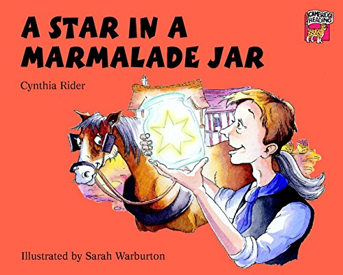 Book cover: girl and horse holding a jar with a glowing star.