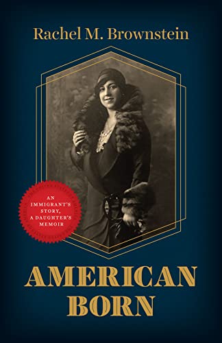 Book cover: vintage portrait of a woman in a fur coat, title "American Born.