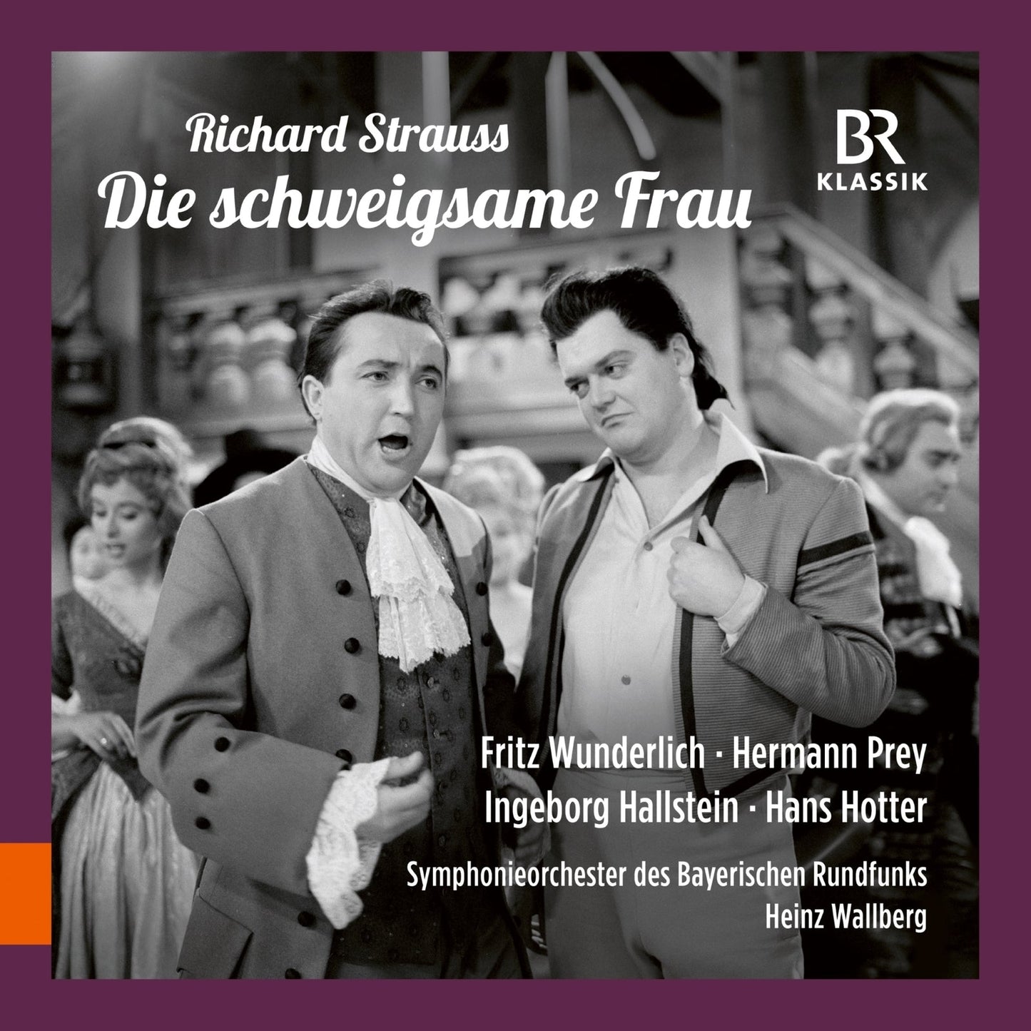 CD cover for Strauss’ “Die schweigsame Frau” featuring opera singers.