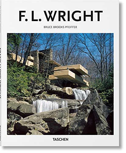Book cover featuring Frank Lloyd Wright’s Fallingwater house built over a waterfall and rocks.