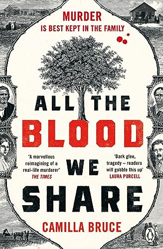 Book cover with a dark tree, portraits, and bold red title text.