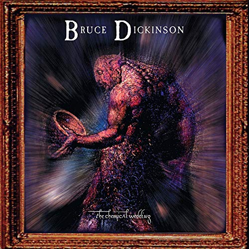 Album cover for Bruce Dickinson’s “The Chemical Wedding” with textured figure.