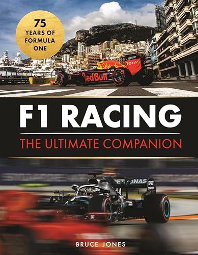 Book cover featuring Formula 1 race cars and city background.