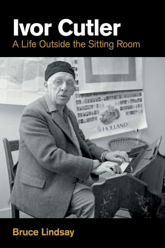 Book cover featuring a black and white photo of Ivor Cutler playing a piano.