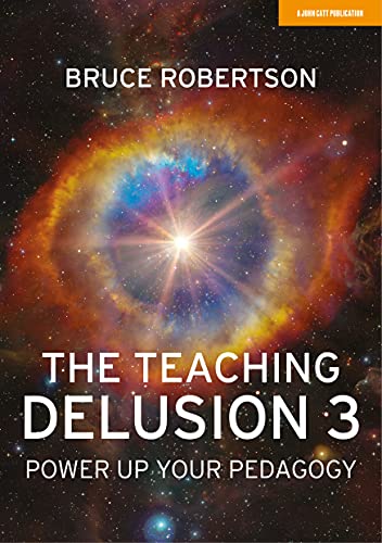Book cover: “The Teaching Delusion 3” with a nebula background.