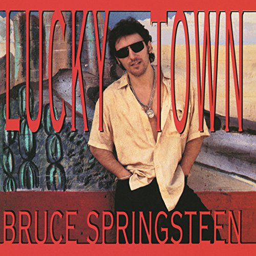 Bruce Springsteen album cover, "Lucky Town," with desert imagery.