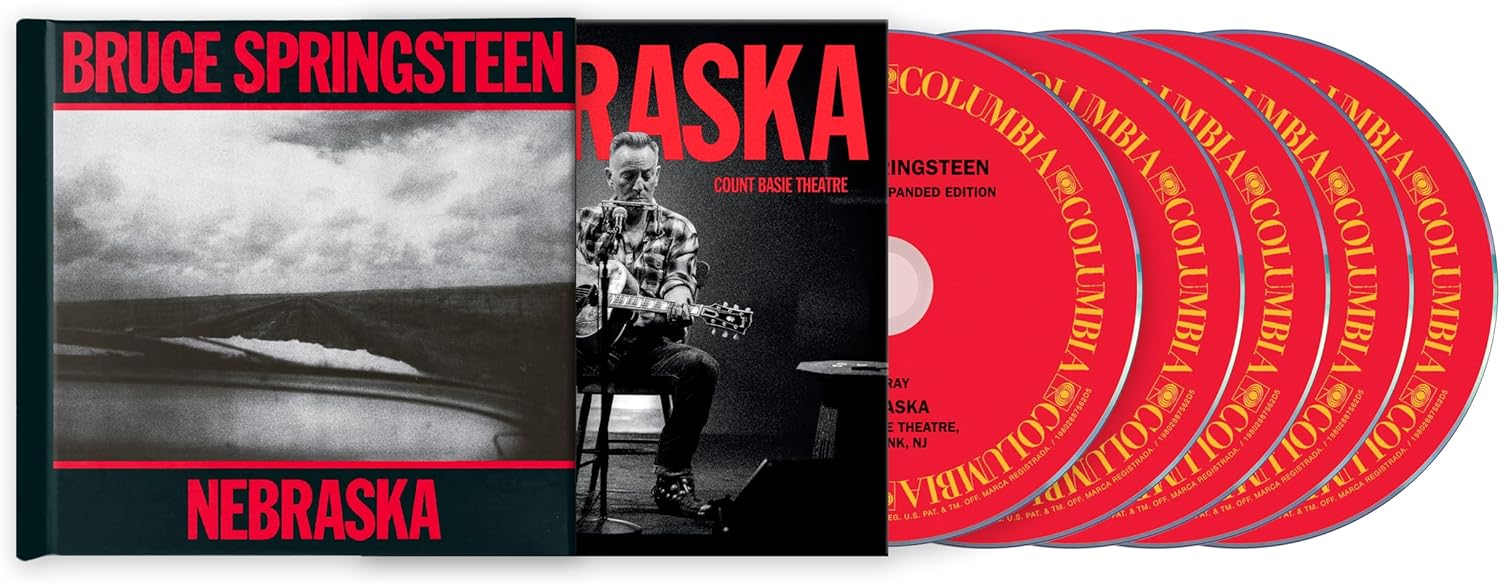 Bruce Springsteen Nebraska '82 expanded edition CD set with case and four red discs.