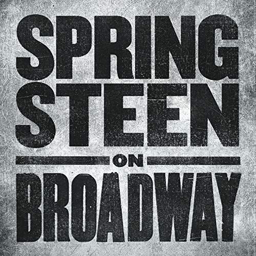 “Springsteen on Broadway” album cover with bold, distressed black lettering.
