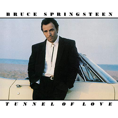 Bruce Springsteen album cover, “Tunnel of Love,” with artist and a car.