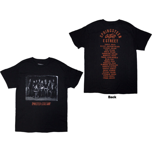 Black t-shirt with Bruce Springsteen and the E Street Band tour photo on back.