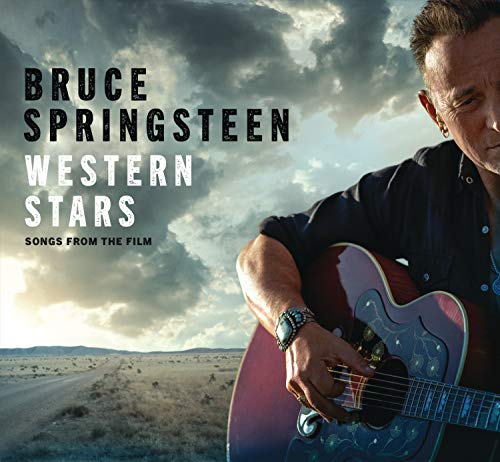 Bruce Springsteen album cover, featuring him with a guitar, desert background.