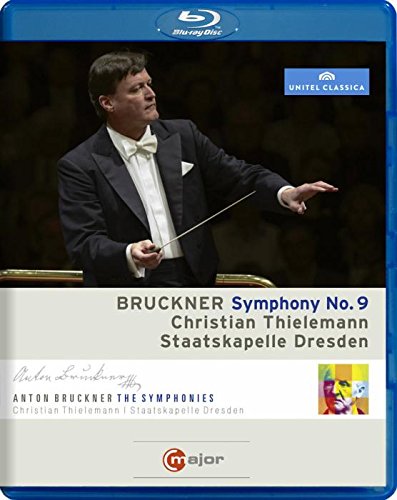 Blu-ray cover featuring conductor Christian Thielemann and text: Bruckner Symphony No. 9.