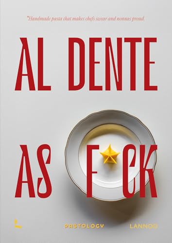 Book cover with bold red text, a plate, and a star-shaped pasta piece.