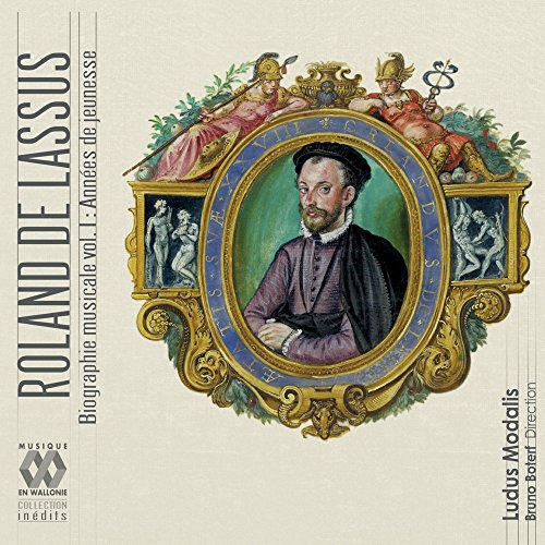 CD cover: portrait of Roland de Lassus in an ornate, gilded frame.