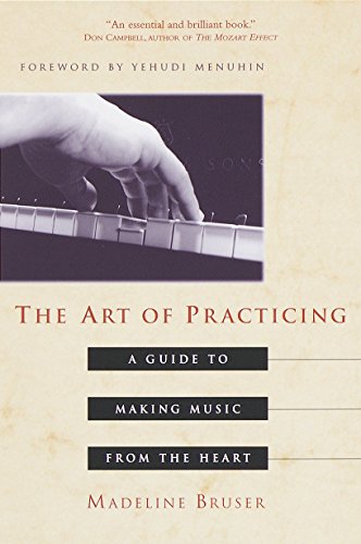 Book cover for The Art of Practicing by Madeline Bruser showing a pianist's hand.