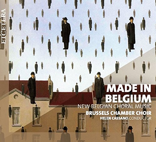 CD cover with floating figures above a red-roofed building.