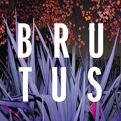 CD cover for Brutus’ “Burst” album with purple foliage and white text.