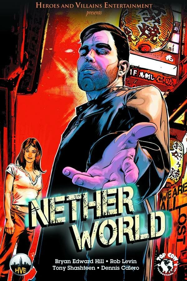 Comic book cover: "Netherworld TP" featuring a man and a woman in distress.