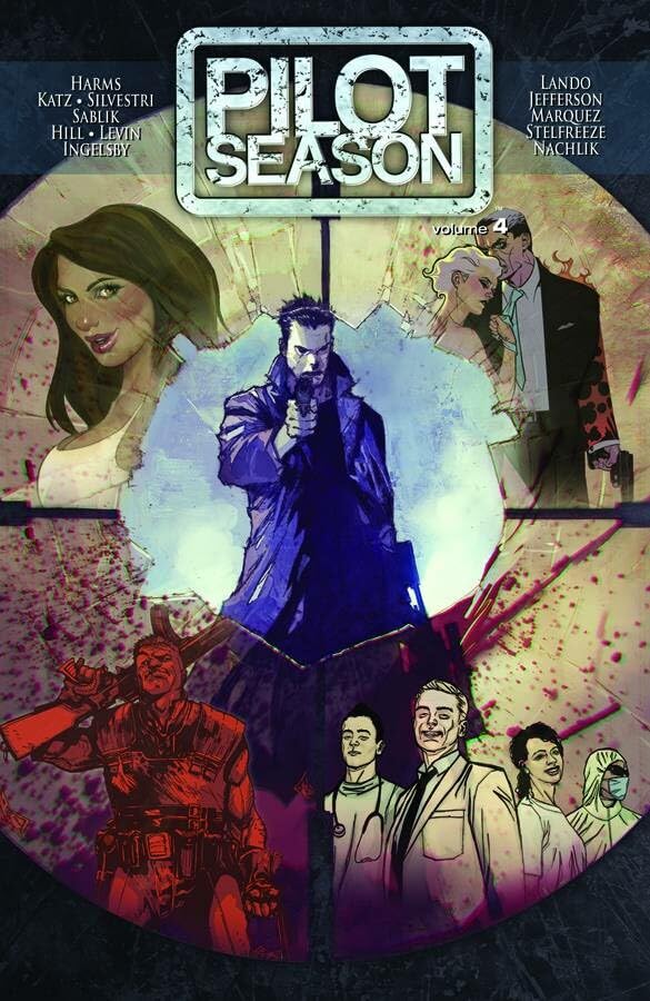 Comic book cover: "Pilot Season" volume 4, featuring diverse characters.
