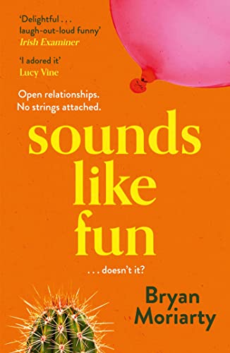Book cover: orange background, cactus, balloon, and bold yellow title text.