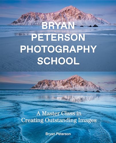 Book cover with snowy mountain landscape and title "Bryan Peterson Photography.