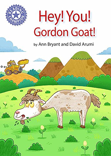 Book cover featuring a surprised-looking goat in a green field.