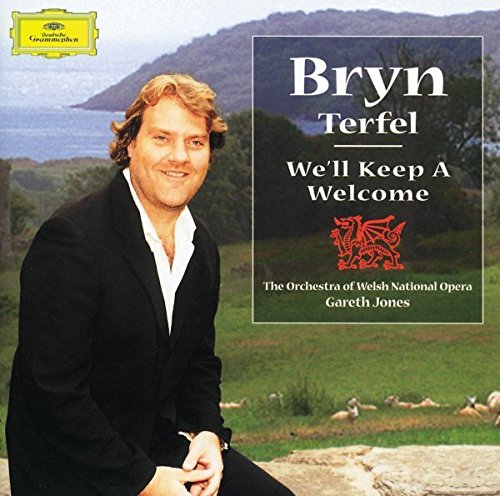 CD cover featuring Bryn Terfel, a landscape, and a Welsh dragon.