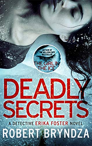 Book cover: "Deadly Secrets" with a woman’s face and icy blue tones.