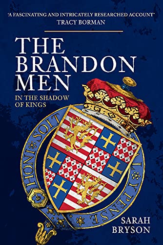Book cover: "The Brandon Men" with a heraldic shield and crown.