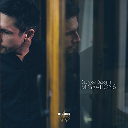 CD cover featuring a portrait of composer Szymon Brzoska reflected in a frame.