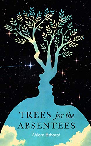 Book cover: Silhouette of faces forming tree branches against a starry sky.
