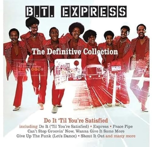 CD cover for Bt Express' "The Definitive Collection" featuring a group portrait.