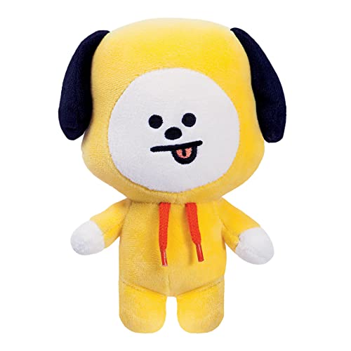 Yellow Chimmy plush toy with black ears and a smiling face.
