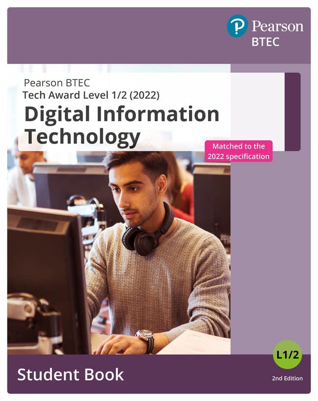 BTEC Digital Information Technology student book cover, 2022 edition.