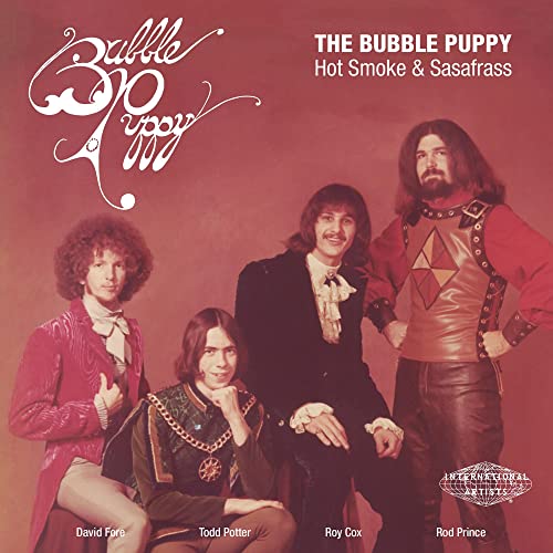Album cover for The Bubble Puppy, featuring four men with 1970s hairstyles.