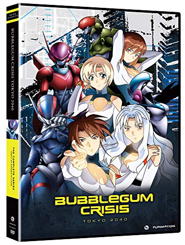 DVD cover for anime *Bubblegum Crisis Tokyo 2040* featuring characters and robots.