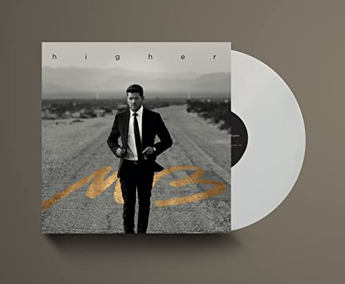 Michael Bublé album cover “Higher” with a clear vinyl record.