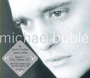 Michael Bublé album cover, close-up portrait with text and a bonus CD sticker.