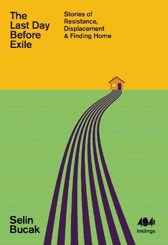 Book cover: yellow, green, and purple illustration of a house on a road.