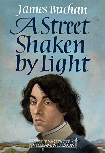 Book cover: portrait of a man with long hair, titled “A Street Shaken by Light.”